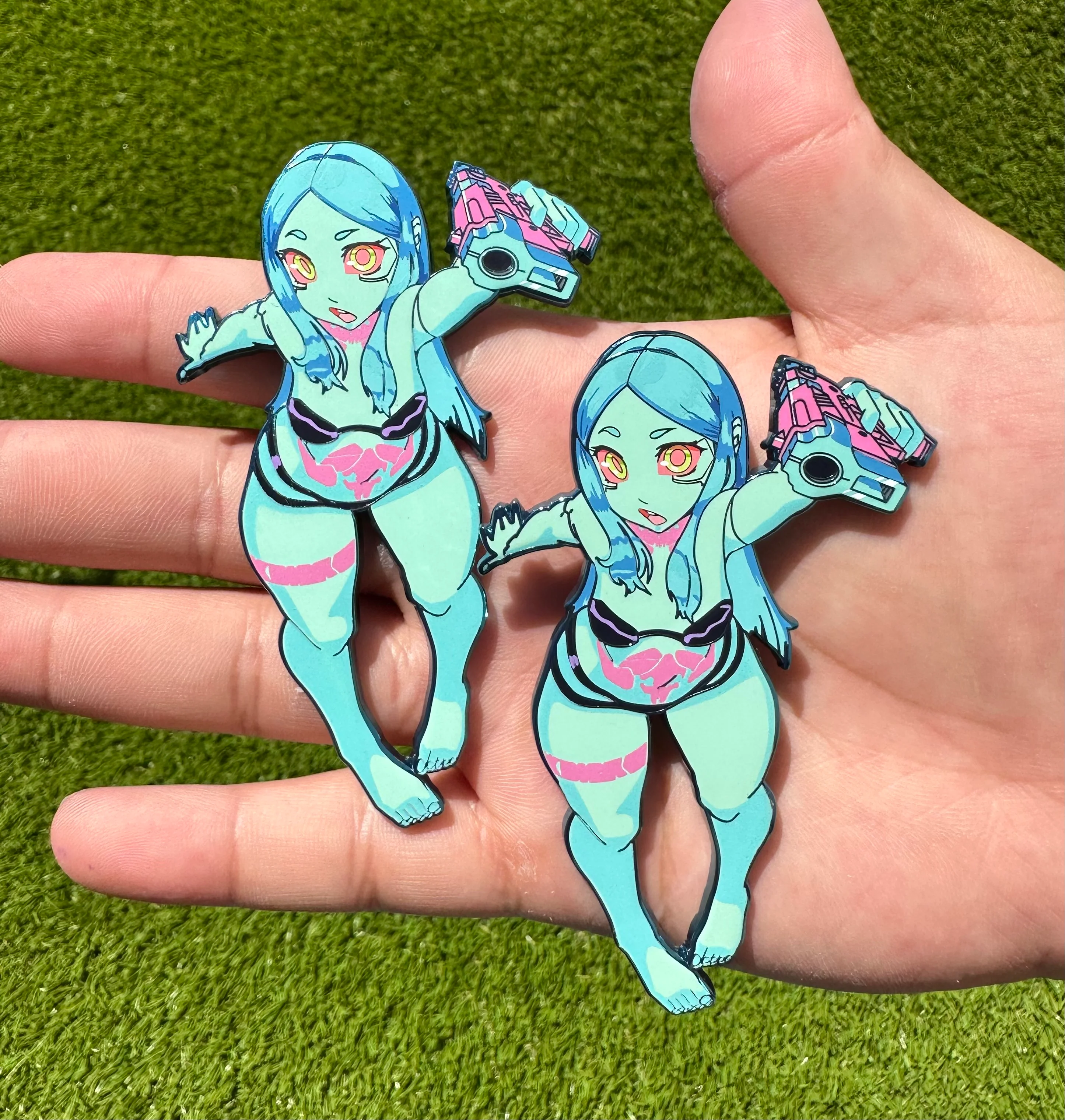 Chrome Becca Pin